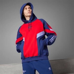 Arsenal Adidas Men's Bold Red and Navy Hoodie